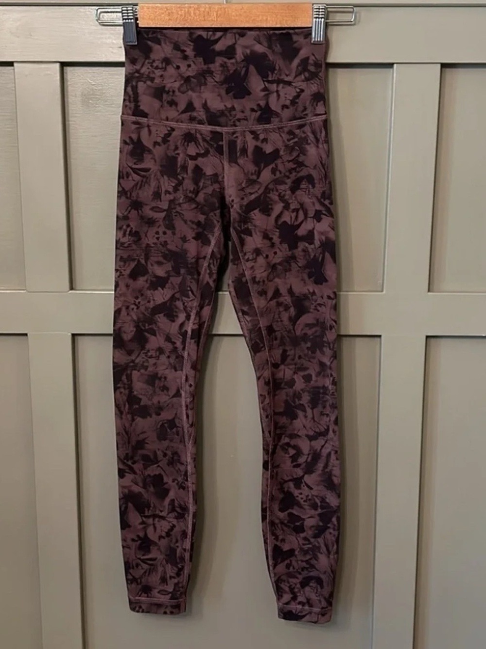 Lululemon Align Pant II 25" Mini Dusk Floral Antique Bark Black Nulu Size 2
